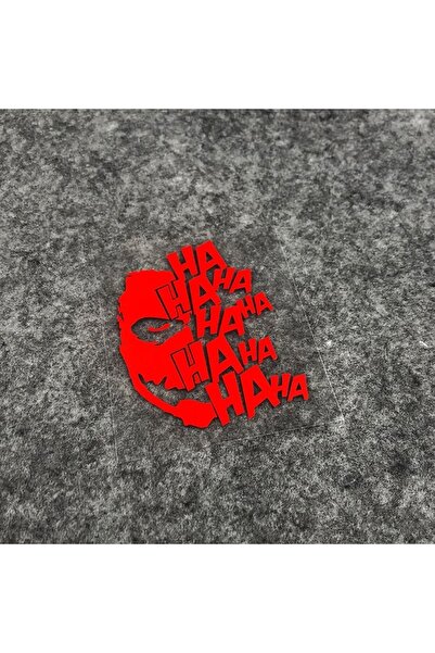BENİMSER REKLAM Joker HA HA HA HA Yazı Motor Kask Araba Oto Sticker 18x20 cm