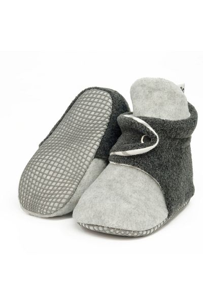 Ella Bonna Organic Cotton Baby Booties, Anti-Slip Sole, Cotton Newborn Slippers Home Nursery Shoes