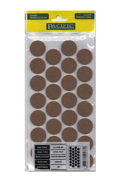 PACIFIC Adhesive Felt Pc6128 Br 28 Mm Brown