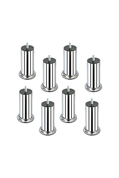 Adem Koç 12 cm Baza Ayağı Koltuk Ayağı Kanepe Ayağı Civatalı M8 (ince Diş) (8 Adet)