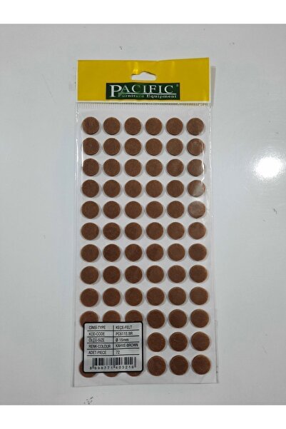 PACIFIC 15mm Ayak Altı Yapışkan Keçe Zemin Koruyucu Yuvarlak Keçe (1 Paket) -...