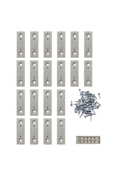 Aska Ticaret Plastik Takoz Ayak Pabuç Baza Papucu Beyaz Ve Montaj Vidaları (2...