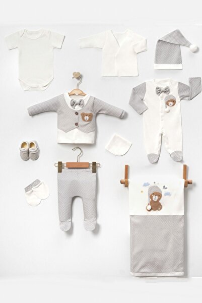 Cherub Baby Papyonlu Uykucu Ayıcık Tulumlu %100 Pamuk Yenidoğan Erkek Bebek 1...