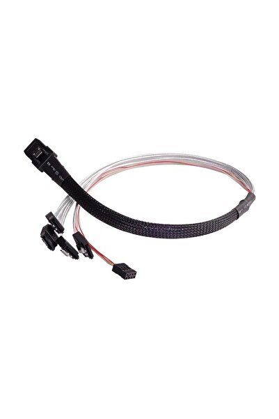 Dark SilverStone Mini SAS SFF-8087 la 4xSATA Çevirici 50cm SATA Kablo (SST-CP...
