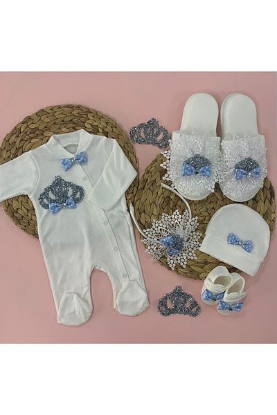 Cherub Baby Crowned Model Overalls Mother Baby Maternity Set (Straight Tulle)