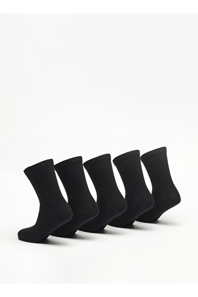 Juniors Solid Crew Length Socks - Set of 5