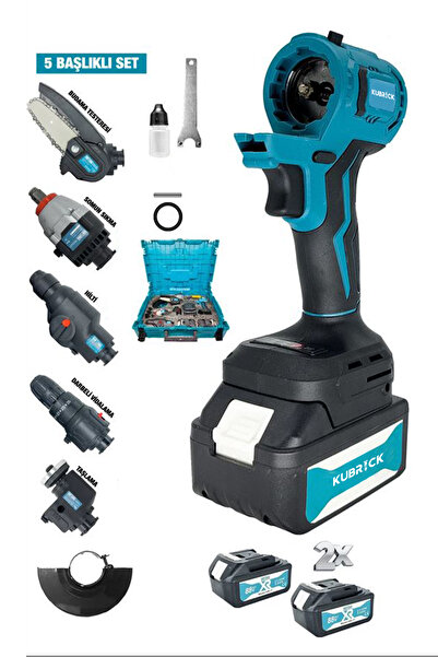 kubrick KUBRİCK Daflong Serisi Tak Çıkar 5 Kafalı Süper Set Darbeli Matkap Te...