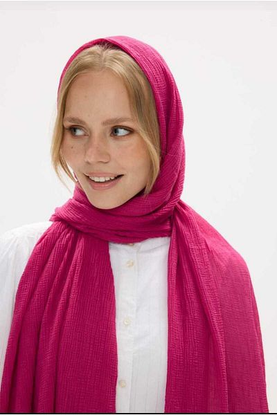 SOFT AKSESUAR New Season Women's Muslin Shawl - Solid Color, Soft Touch