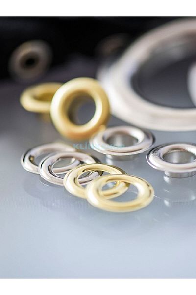 Klinkshop Size 3 Mixed Metallic Colored Eyelet - 5 Mm Material Package Without Attachments - 100 Pieces - Stainless Brass