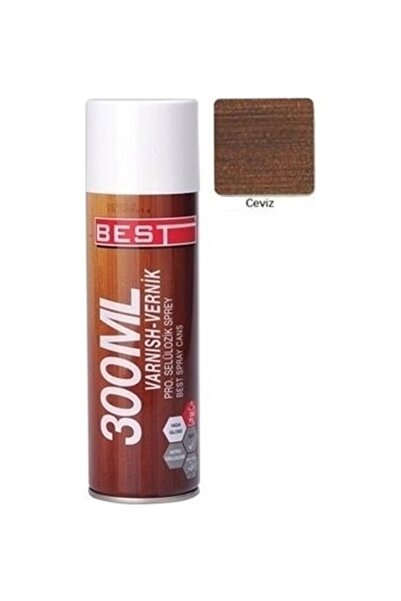 Best Selülozik Sprey Ahşap Metal Vernik 300 Ml Ceviz Renk