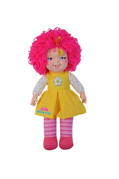 hediyecik 45 Cm Sevimli Pembe Saçlı Oyuncak Efsane Lahana Bebek