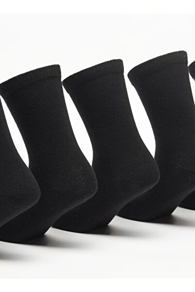 Juniors Solid Crew Length Socks - Set of 5