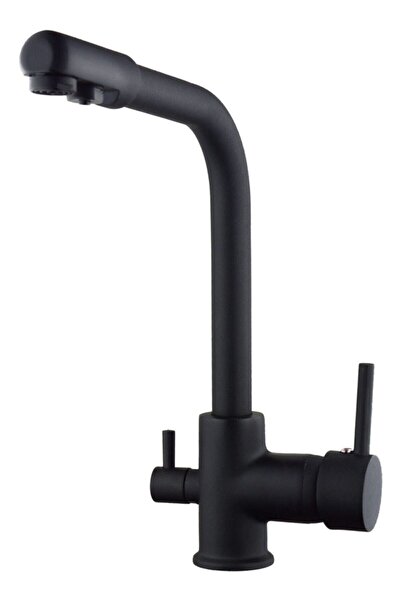 fiyonk armatür Arıtmalı Batarya Musluk Siyah Renk