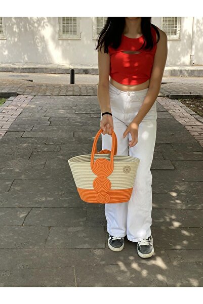 ModaCardin Beach and Shoulder Bag - Jute Straw Look Handbag