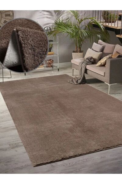 LİNOS HOME Puffy Vizon Halı Peluş Yumuşacık Yıkanabilir Kaymaz Taban Çocuk Od...