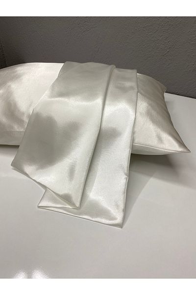 LILYUM Silk Satin Zippered Pillowcases 2 Pieces (50X70 cm)