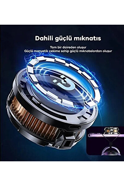 TECHNOMEN Telefon Soğutucu Buzlu Fan Aliminyum Manyetik Destekli Soğutucu Rad...