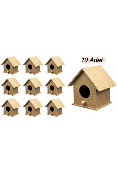Asil Bird House (10 Pieces) 10x10x13 Cm
