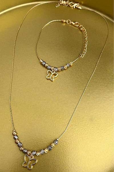 Modex Dorika Thin Chain Necklace & Bracelet Set Gift for Lover