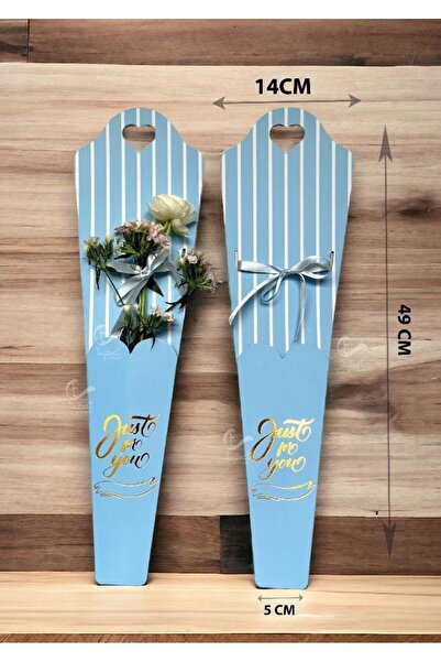 t tuğset etiket Çiçek Gül Kutusu Tekli Gül Kutusu Çiçek Ambalaj Kurdeleli Çanta 6 Adet Mavi-T901