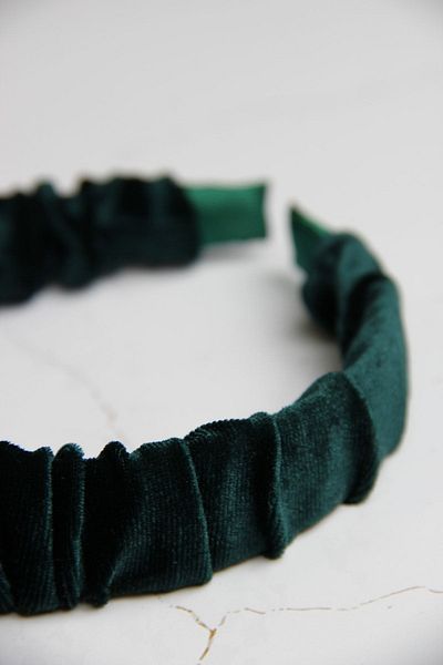 Modex Green Gathered Velvet Crown