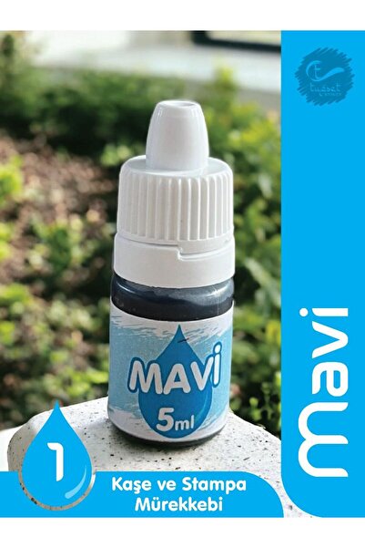 t tuğset etiket حبر ختم استامبا 5 مل - أزرق-T867