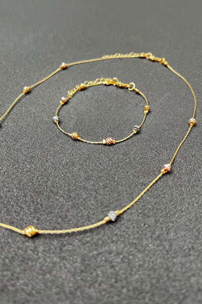 Modex Dorika Thin Chain Necklace & Bracelet Set Gift for Lover