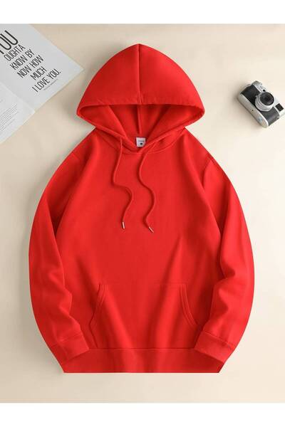 NoVibe Unisex Dream Successful Printed Oversize φούτερ με κουκούλα - 3 κλωστές 100% βαμβακερό χειμερινό φούτερ