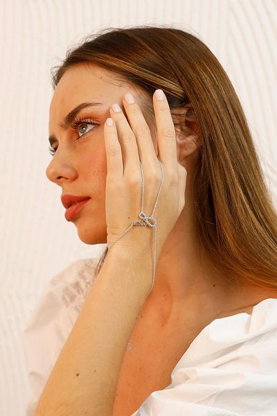 Modex Zircon Stone Heart-Infinity Figured Şahmeran