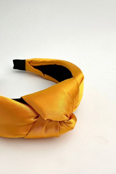 Modex Mustard Yellow Satin Knot Crown