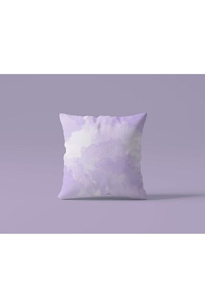 Karma Home 4-Piece Purple and White Floral Patterned Throw Pillow Cover Set - Double Sided Digital Printing