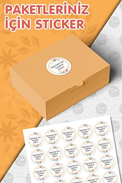 t tuğset etiket Siparişiniz İçin Teşekkür Ederiz Sticker 35 Adet  4 cm Opak Sticker Paketleme Yapışkanlı Etiket-T986