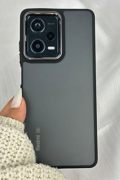 Vip Case Redmi Note 12 Pro 5g (في الخارج) ظهر متجمد شفاف بزر دقيق وكاميرا بارزة صلبة غير لامعة مثالية