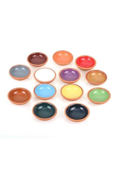 Kapadokya Çömlekçilik 13 Piece Tiny Soil Bowl Set Breakfast Snack Bowl
