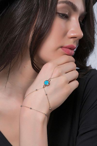 Modex Women's Rose Evil Eye Beaded Şahmeran Uvsh9959