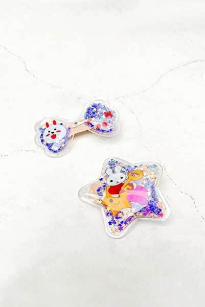 Modex Şeffaf Renkli Ikili Çocuk Tokası