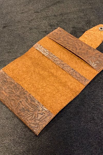 MAT Deri Ethnic PAtterned Genuine LeAther DAily Notebook - A6 Design, Gift Pen Set