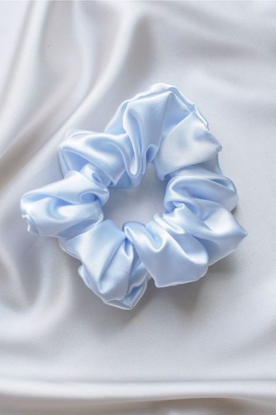 pistore Scrunchie de păr din satin albastru