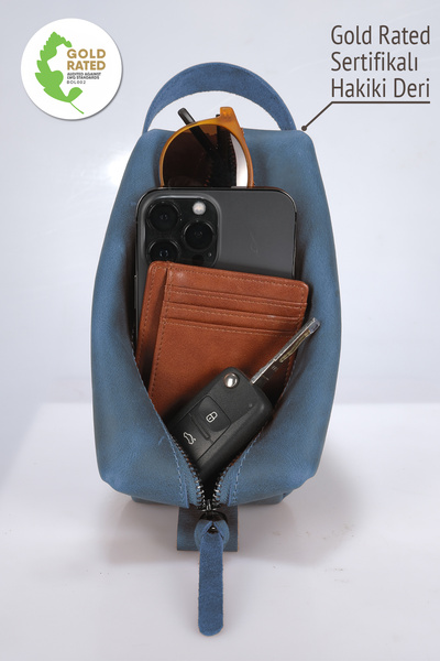 Design Craft Hakiki Deri Erkek El Çantası Dopp Kit