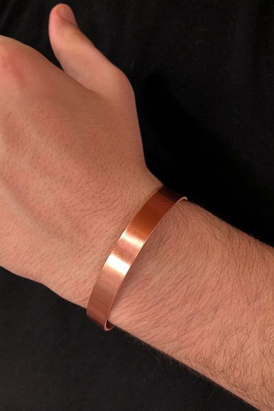 Miray hediyelik Unisex Thick Pure Copper Bracelet Anti Stress Clamp