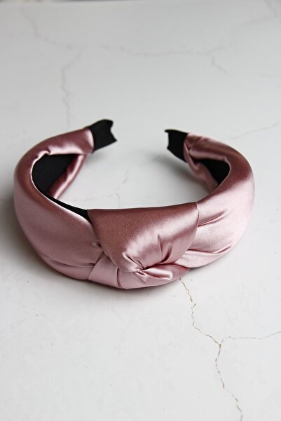 Modex Coroană cu nod din satin roz pastel