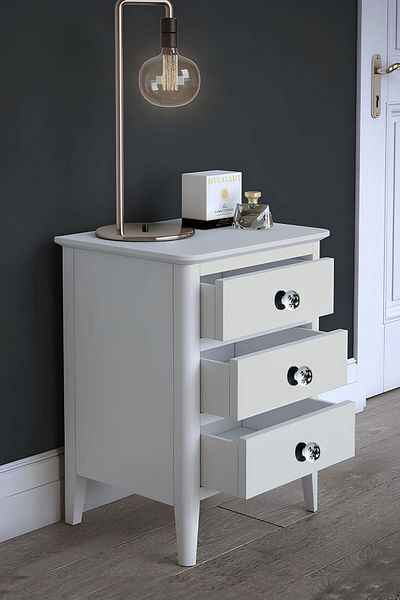 Badem10 Buton rotund din polimer (ALB) Mobilier negru Sertar de bucătărie Dulap dulap Mâner Mâner