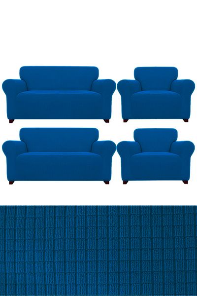 E BAHAR Husa de canapea flexibila din Lycra - Set de canapele elastice 3+3+1+1
