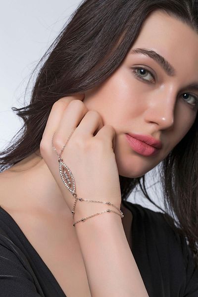 Modex Women's Rose Oval Stone Şahmeran Uvsh9962