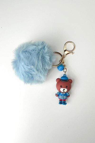 Modex Blue Plush Cute Teddy Bear Keychain