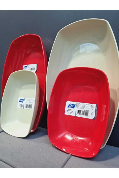 Titiz Tıtız 4-Piece Plastic Boat Plate Set - 2 Pieces 17 cm, 2 Pieces 25 cm