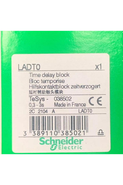 SCHNEIDER 038502   Ladt0 Time Delay Ladt0
