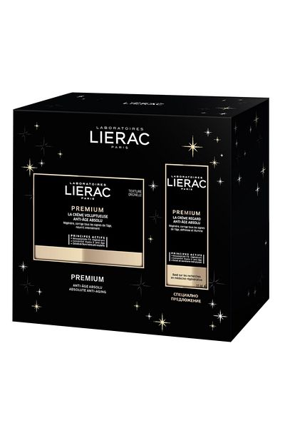 Lierac كريم ممتاز مضاد للشيخوخة + مجموعة مزدوجة من كريم العناية بالعين الفاخر