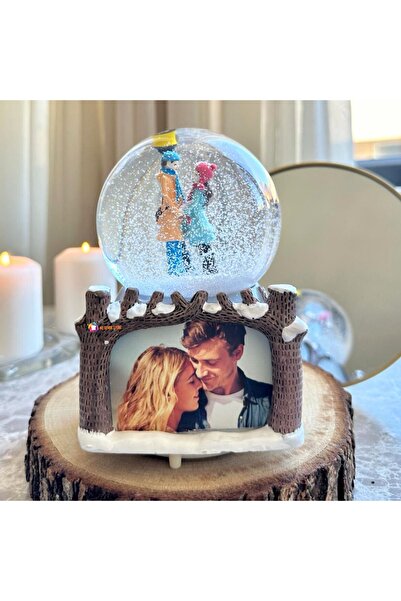 nesever store Fotoğraflı Kar Küresi Kişiye Özel Mega Boy Otomatik Püskürtmeli...