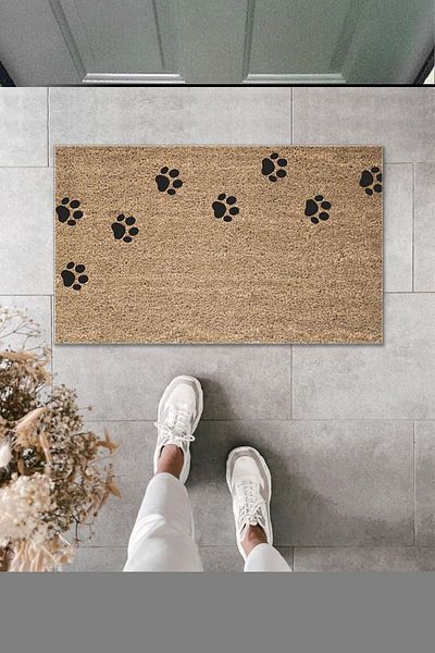 Silkcoat Home Digital Printing Quality Brown Paw Decorative Door Mat
